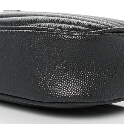 Saint Laurent Grain De Poudre Matelasse Monogram Mini Lou Camera Bag Asphalt 8 of 8