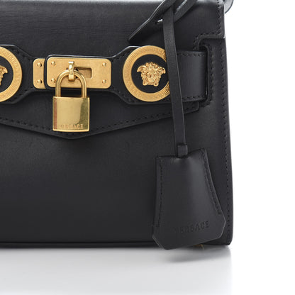 Versace Calfskin Small Icon Handbag Black 13 of 14