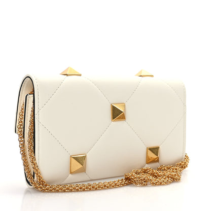 Valentino Garavani Nappa Roman Stud Wallet On Chain Ivory 2 of 7