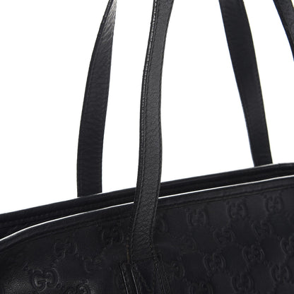 Gucci Guccissima Medium Zippered Shopping Tote Black 13 of 19