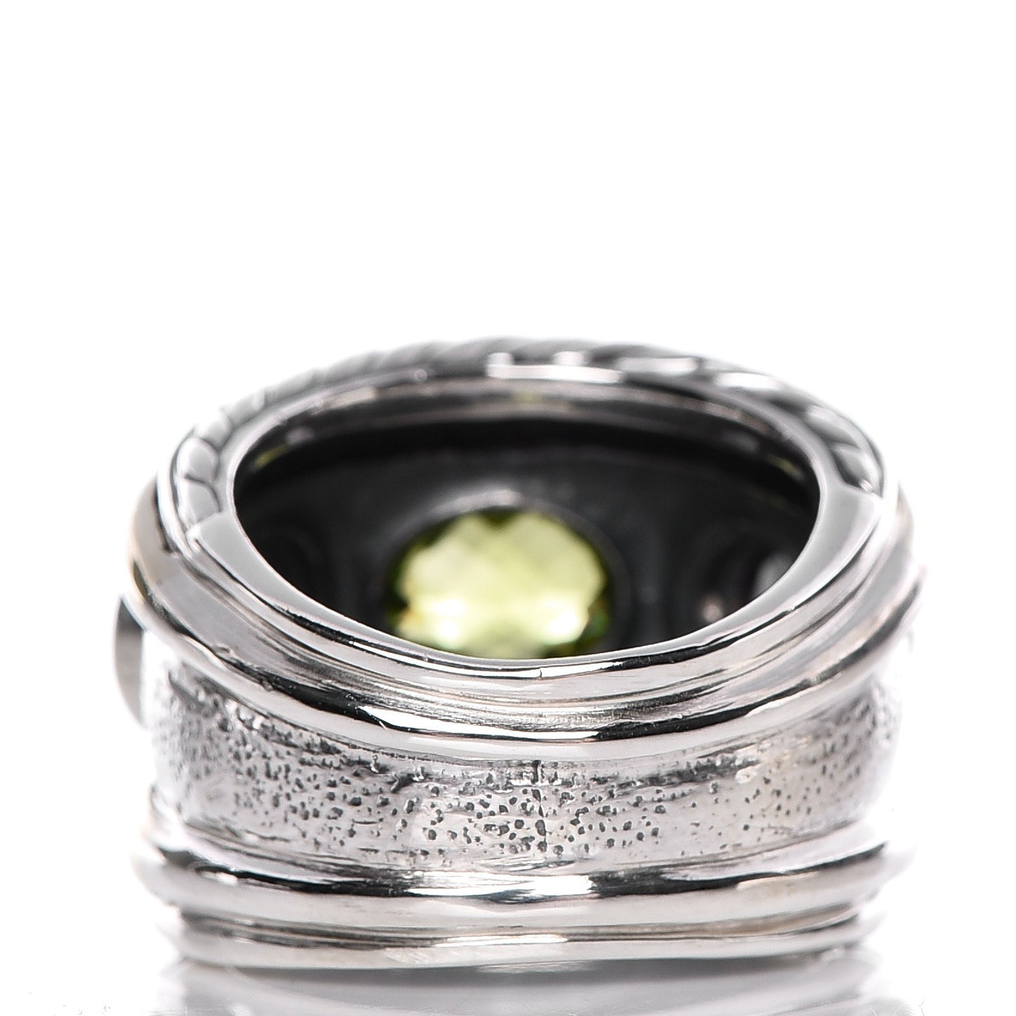 Sterling Silver 14K Yellow Gold 17mm Amethyst Peridot Renaissance Ring 52 6