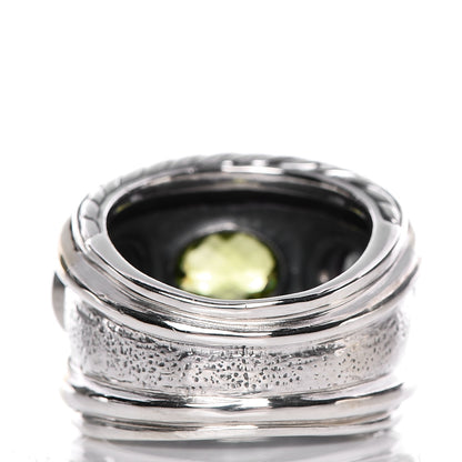 David Yurman Sterling Silver 14K Yellow Gold 17mm Amethyst Peridot Renaissance Ring 52 6 4 of 6