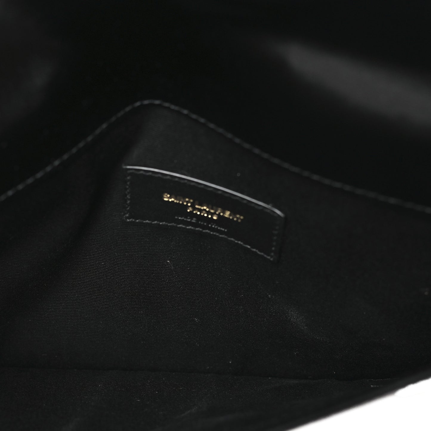 Smooth Shiny Calfskin Monogram Uptown Pouch Black