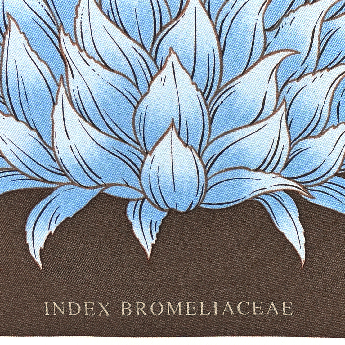 Hermes Silk Index Bromeliaceae Scarf 90 Ebene Bleu Miel 5 of 6