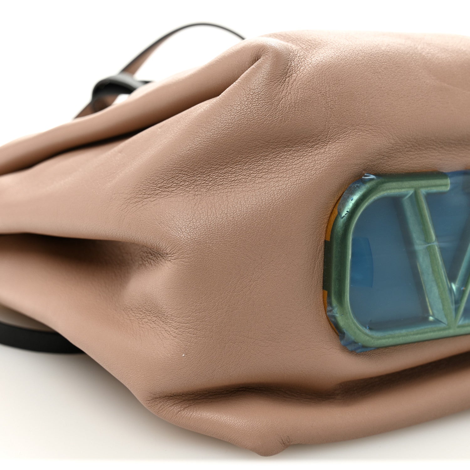 Valentino Garavani Vitello Ayers VLogo Bucket Bag Rose Cannelle 8 of 10