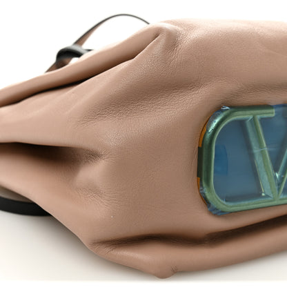 Valentino Garavani Vitello Ayers VLogo Bucket Bag Rose Cannelle 8 of 10