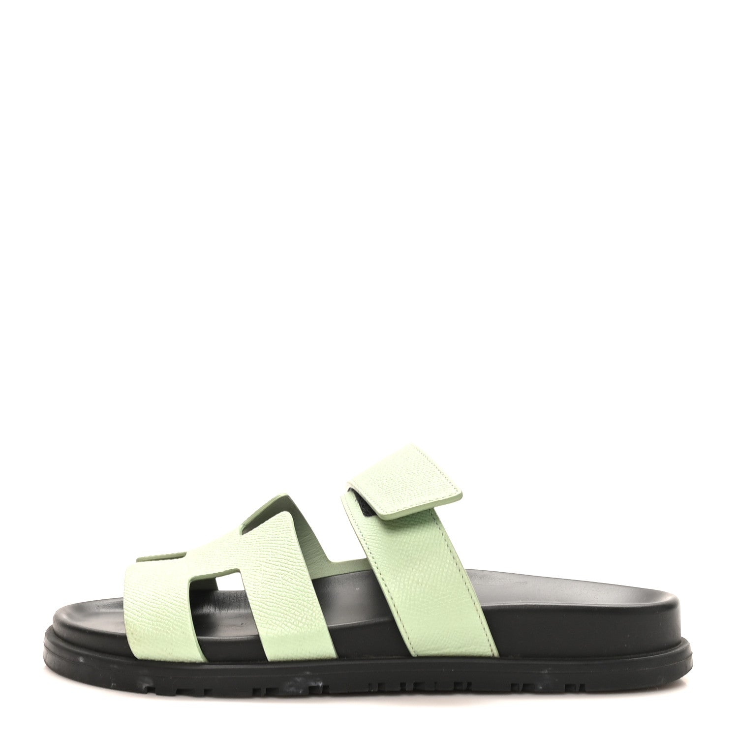 Hermes Epsom Womens Chypre Sandals 37 Vert Jade 1 of 10
