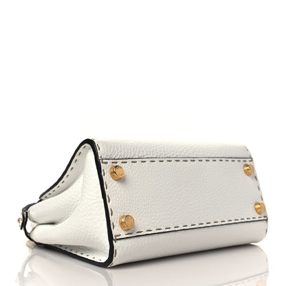 Fendi Cuoio Romano Selleria Mini Peekaboo Iconic Satchel White 4 of 10