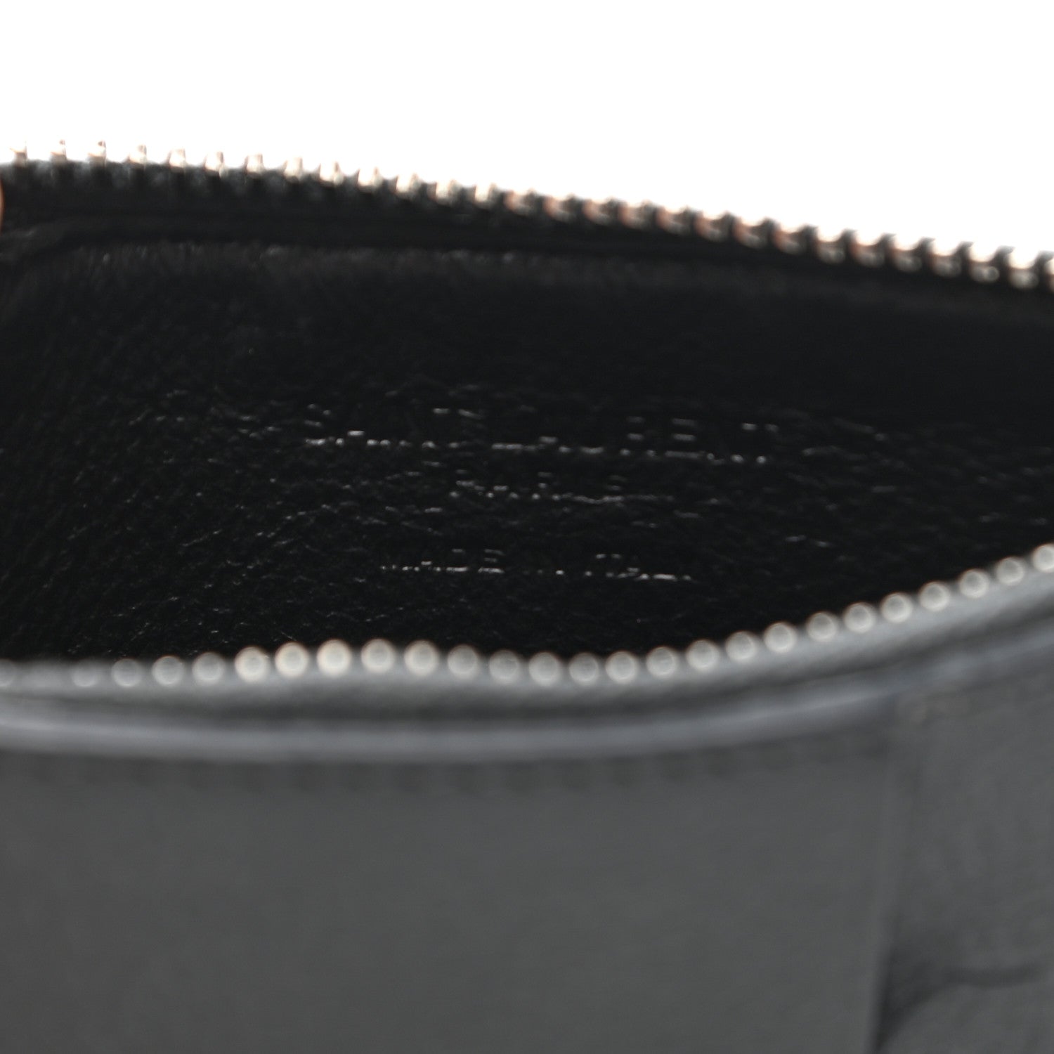 Saint Laurent Grained Calfskin 5 Fragments Zip Pouch Card Holder Dark Smog 6 of 7