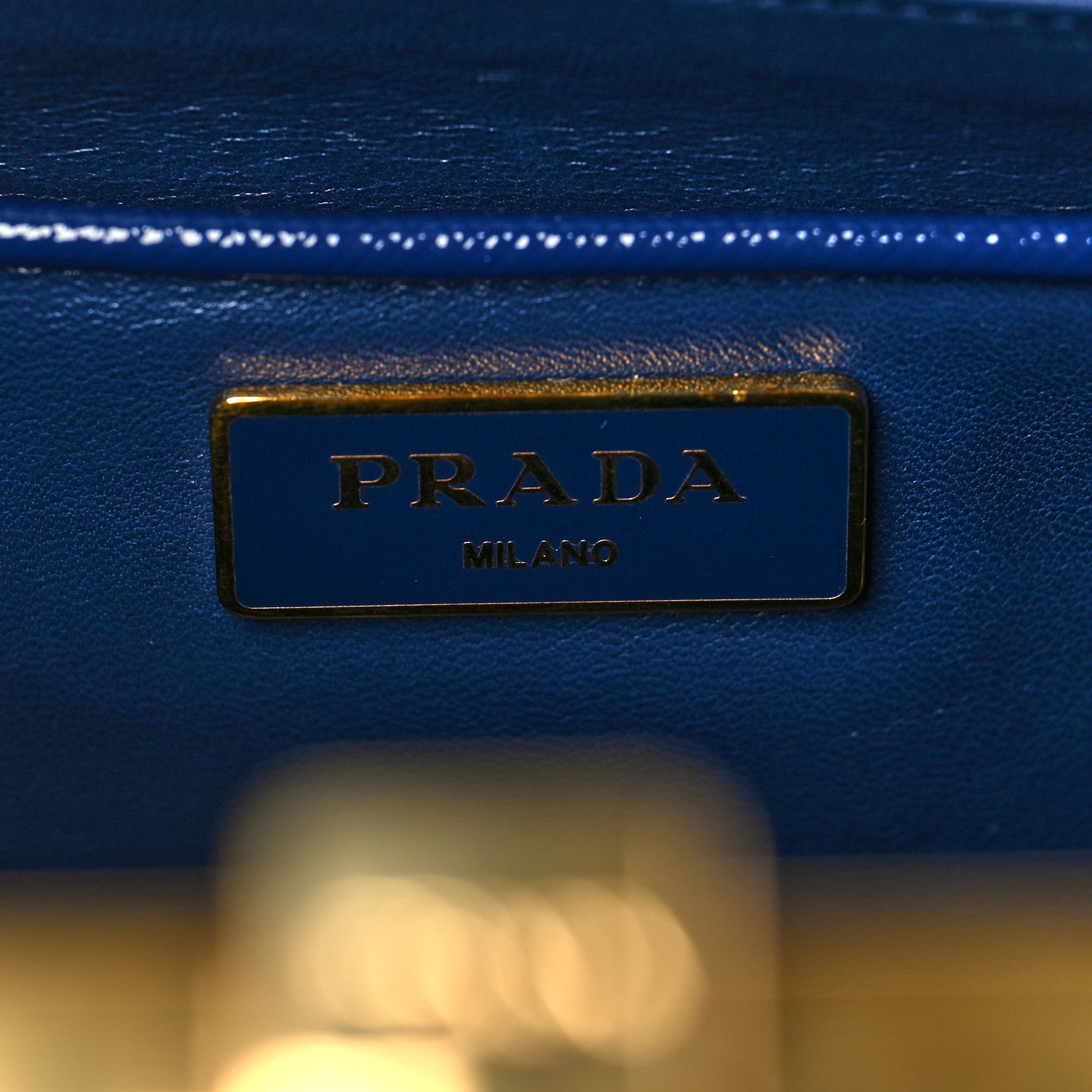 Prada Saffiano Vernice Crystal Bag Bluette Verde 5 of 7