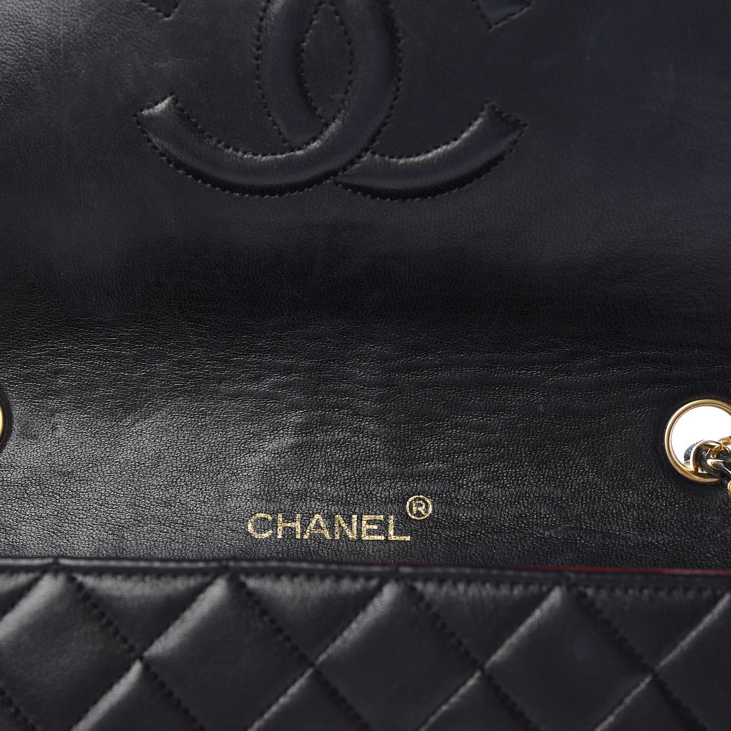 Lambskin Quilted Small Single Flap Black