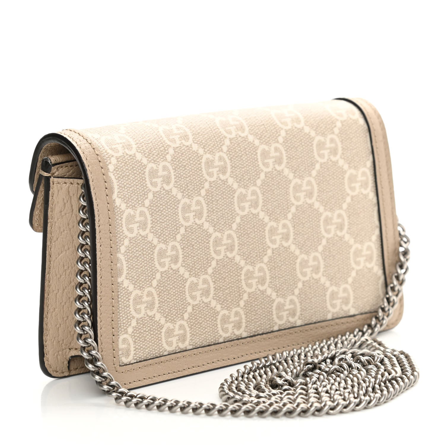 Gucci GG Supreme Monogram Textured Dollar Calfskin Super Mini Dionysus Shoulder Bag Beige Mystic White Oatmeal 3 of 12