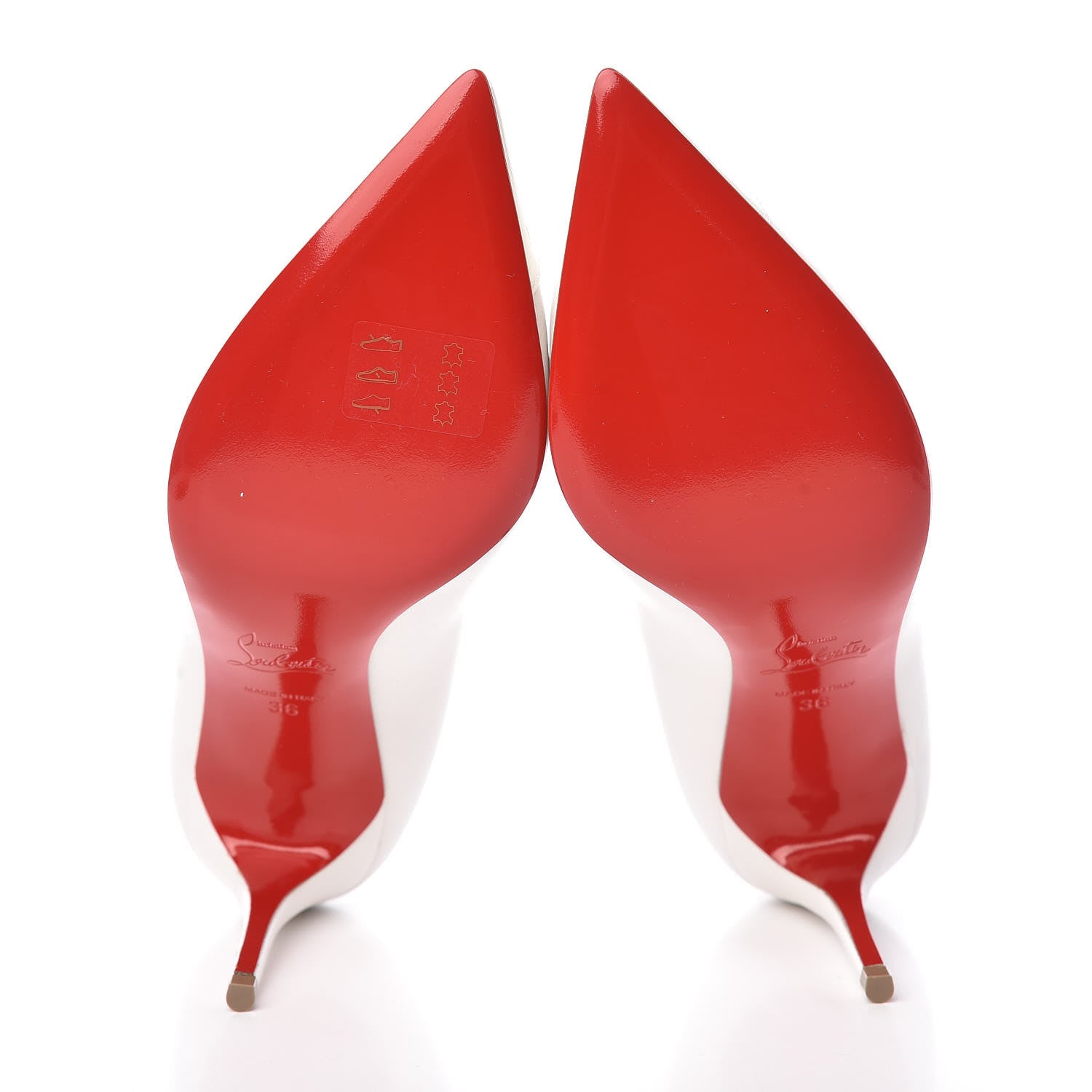 Christian Louboutin Nappa Patent Studded Predupump 85 Pumps 36 White 5 of 9