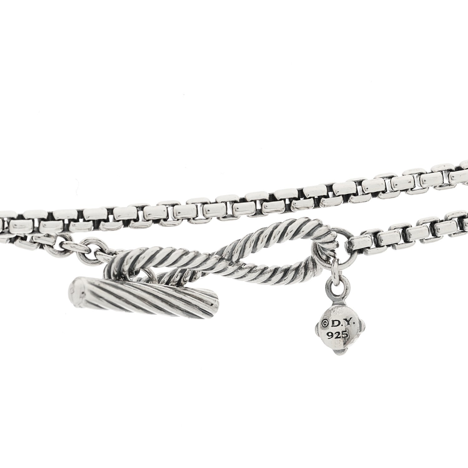 David Yurman Sterling Silver Citrine Infinity Necklace 5 of 5