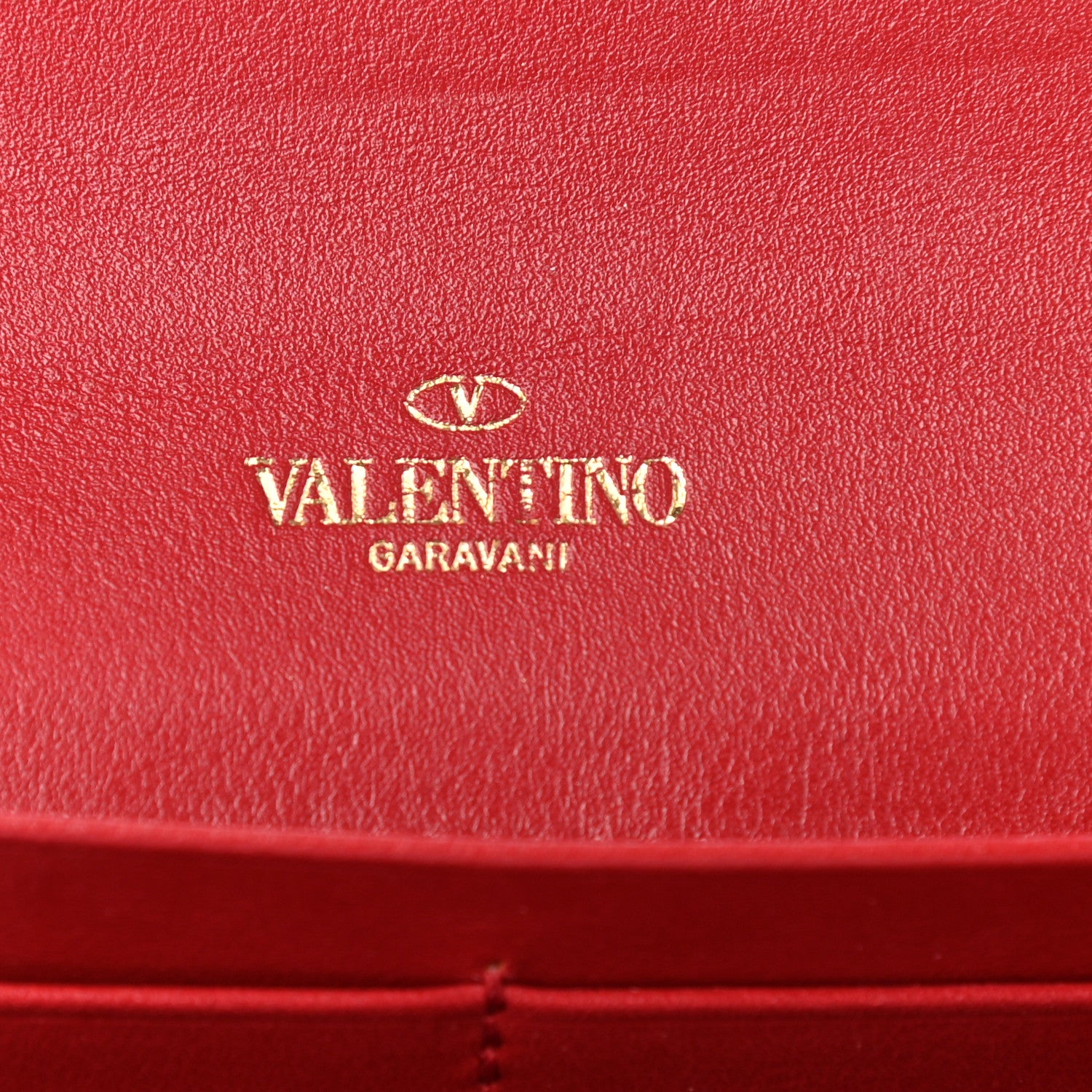 Valentino Garavani Vitello Rockstud Wristlet Travel Wallet Rosso Valentino 7 of 11