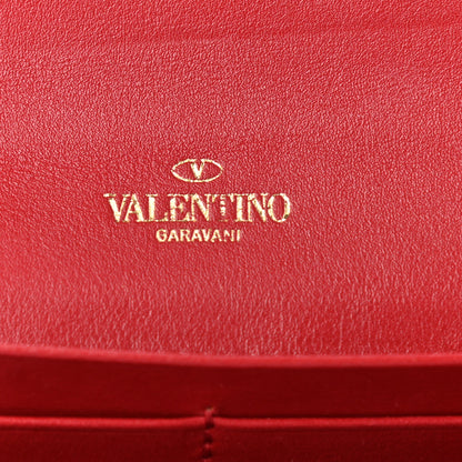Valentino Garavani Vitello Rockstud Wristlet Travel Wallet Rosso Valentino 7 of 11