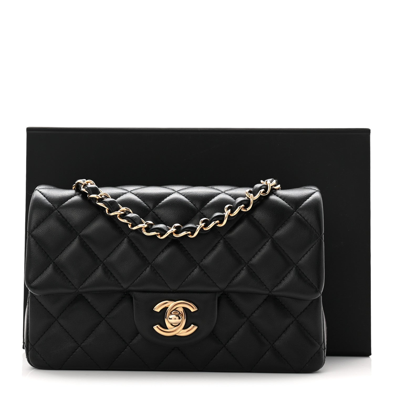 Chanel Lambskin Quilted Mini Rectangular Flap Black 11 of 11