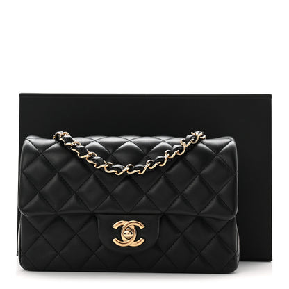 Chanel Lambskin Quilted Mini Rectangular Flap Black 11 of 11