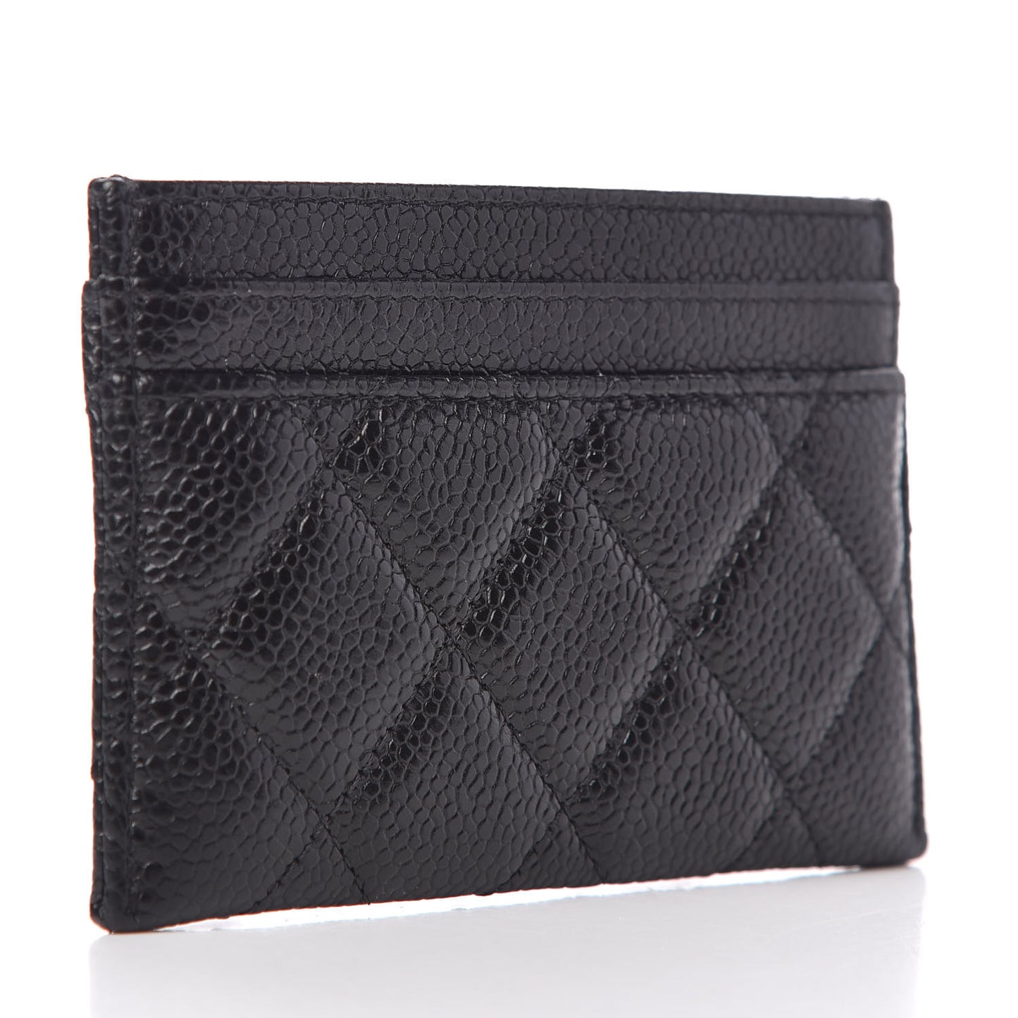 Caviar Quilted Incognito Card Holder Black
