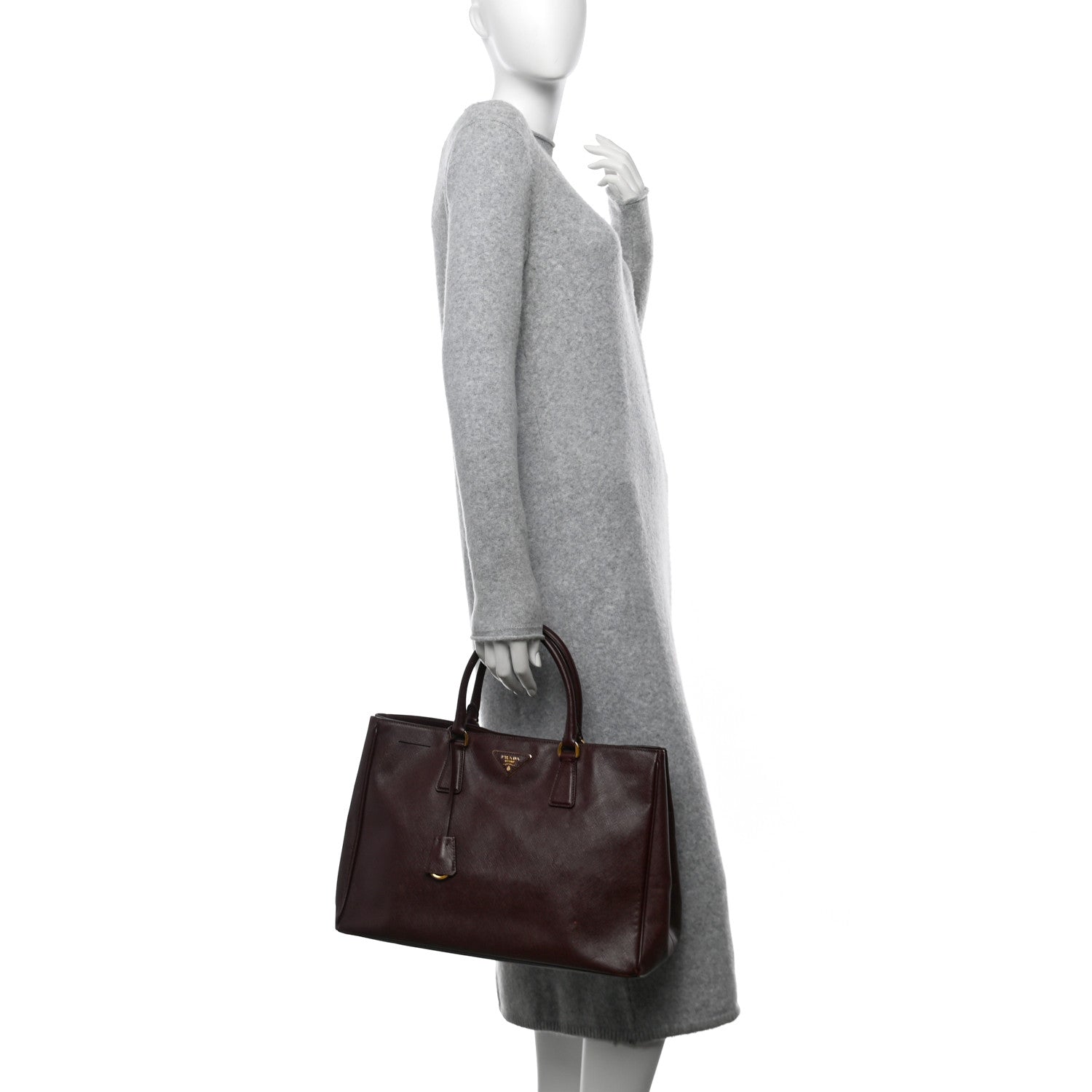 Prada Saffiano Lux Large Tote Granato 2 of 13