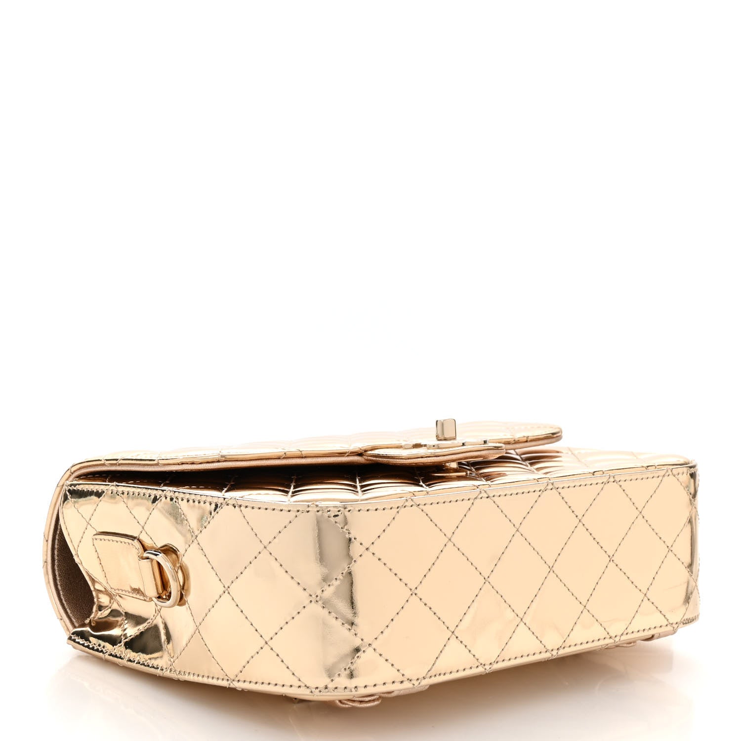 Chanel Mirror Calfskin Metallic Calfskin Quilted Hollywood Boulevard Backpack With Coin Purse Gold 5 of 11