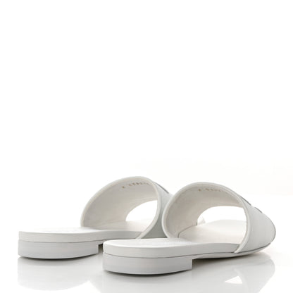 Chanel Mesh Patent Calfskin CC Mules 37 White 4 of 9