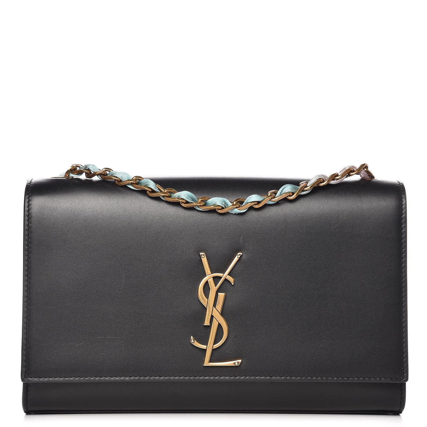 Calfskin Medium Monogram Kate Satchel Black Multicolor