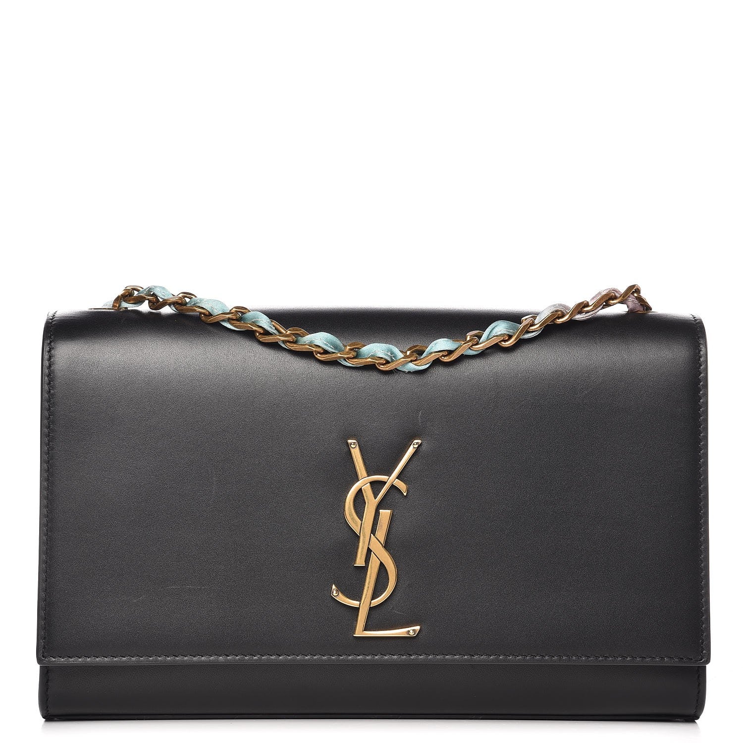Saint Laurent Calfskin Medium Monogram Kate Satchel Black Multicolor 1 of 6