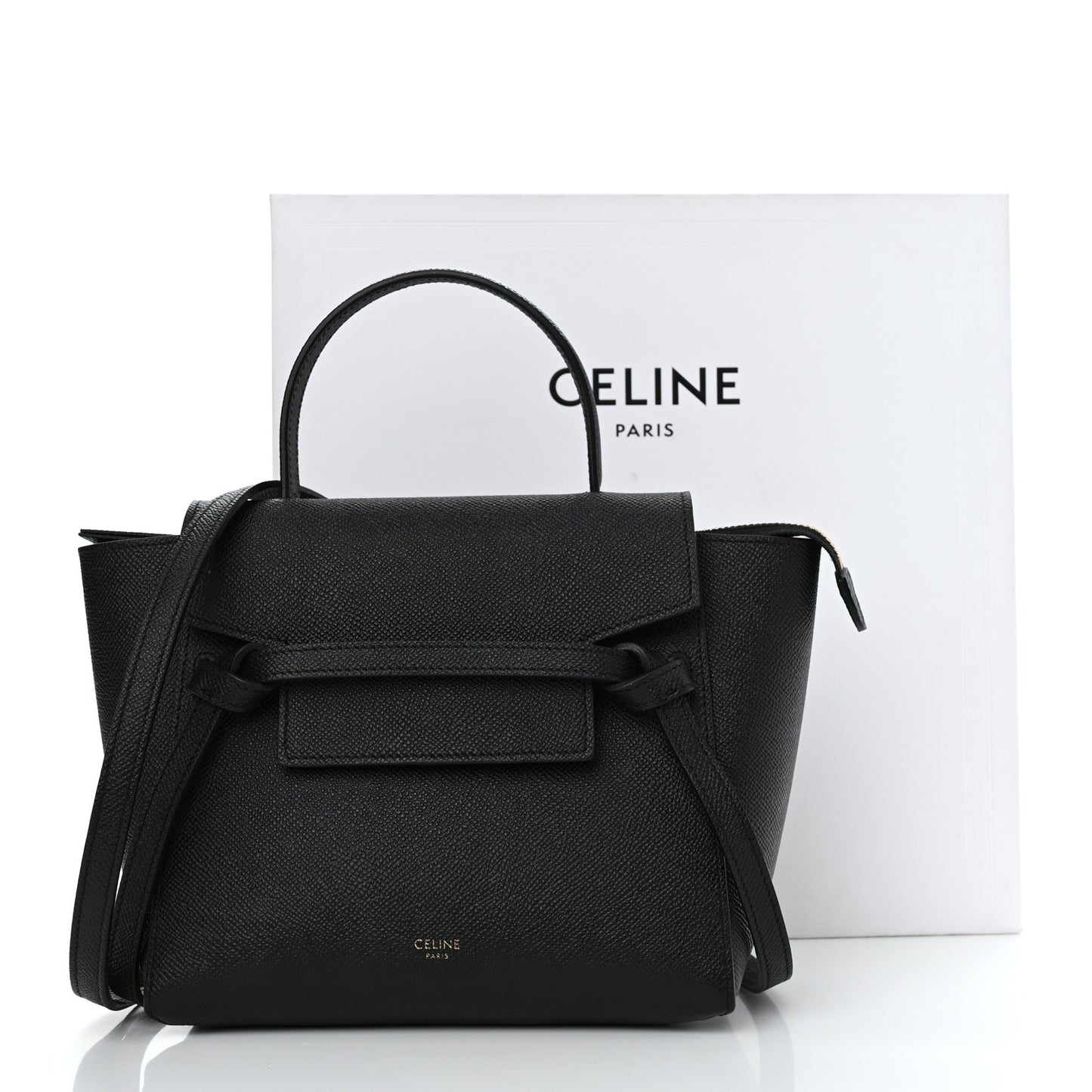 Grained Calfskin Nano Belt Bag Black