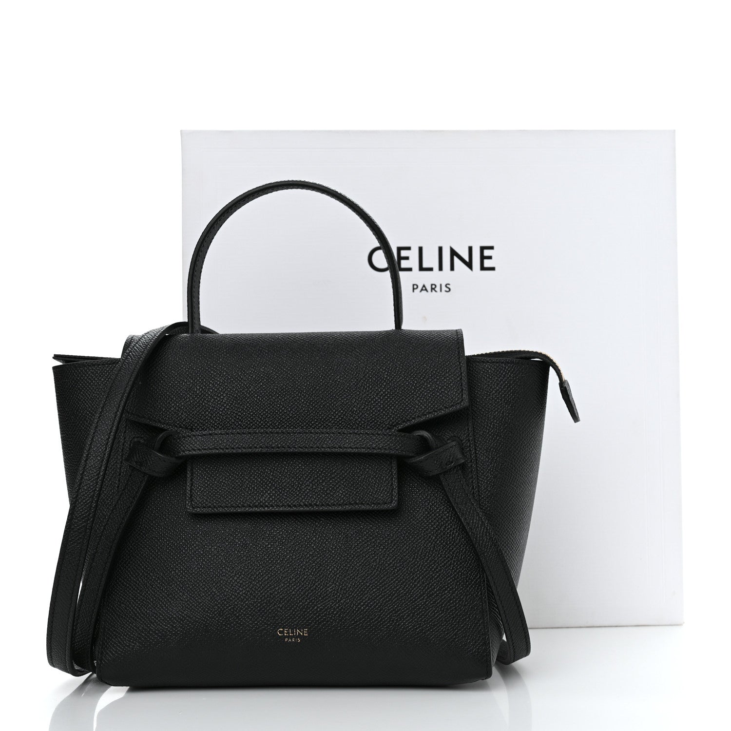 Celine Grained Calfskin Nano Belt Bag Black 12 of 12