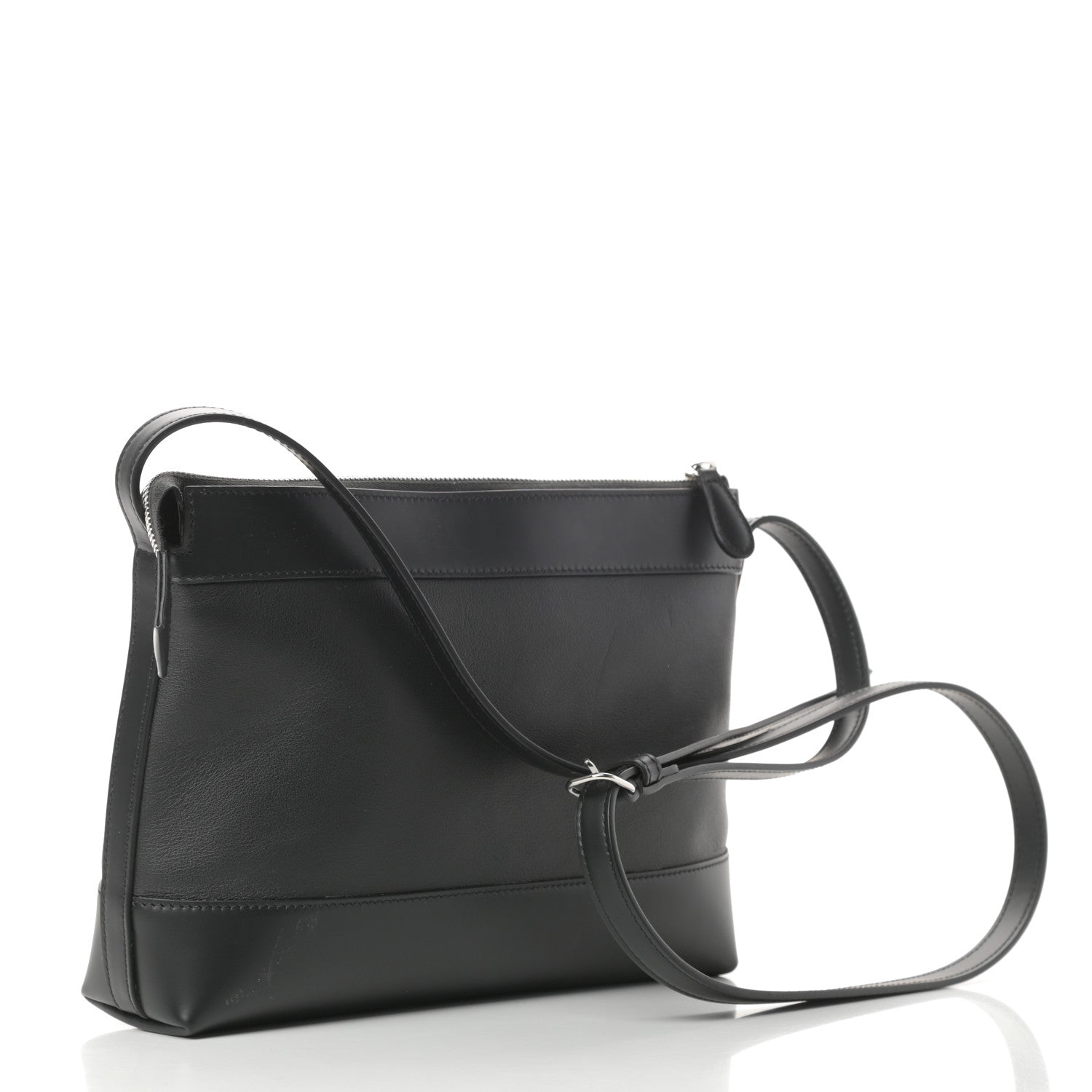 Balenciaga Calfskin Logo Shouder Bag Black 3 of 12