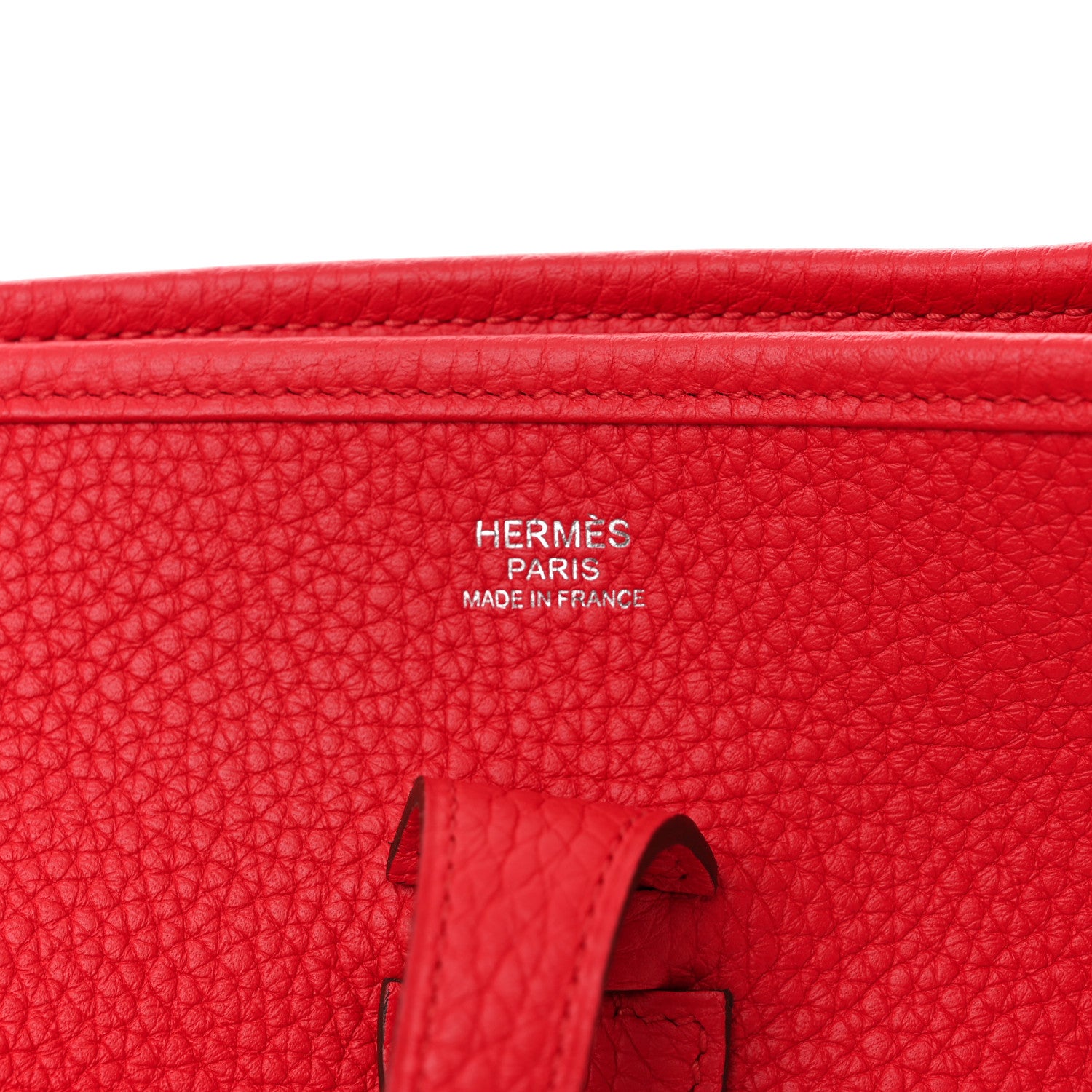 Hermes Taurillon Clemence Evelyne III PM Rouge De Coeur 6 of 10