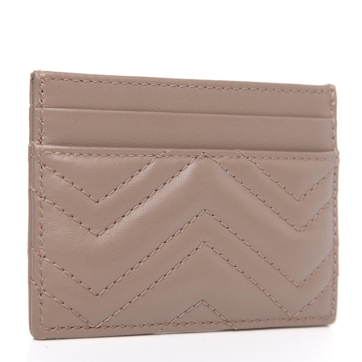 Calfskin Matelasse GG Marmont Card Holder Porcelain Rose