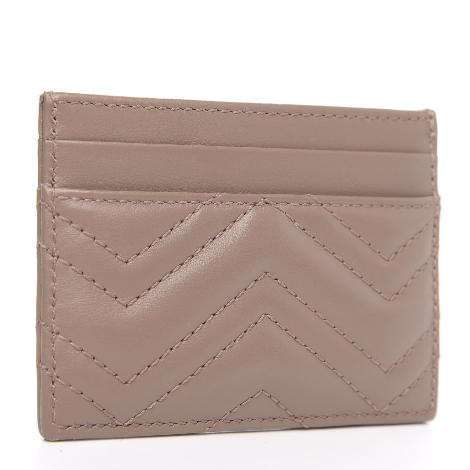 Gucci Calfskin Matelasse GG Marmont Card Holder Porcelain Rose 3 of 7