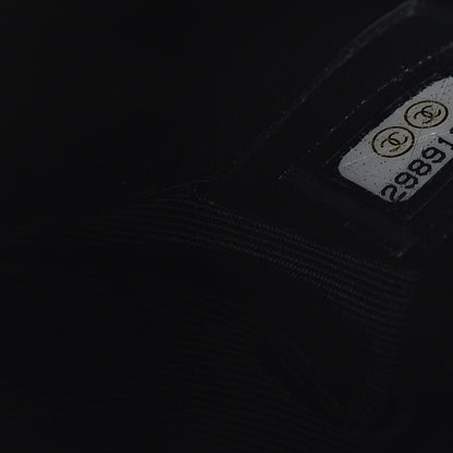 Chanel Calfskin Chain Signature Bowling Bag Black 6 of 9