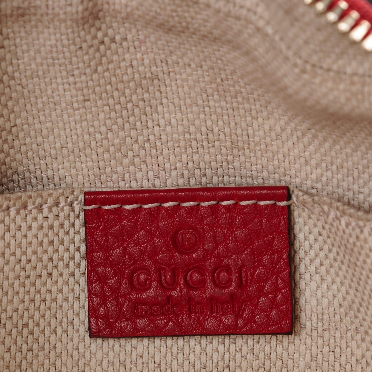 Pebbled Calfskin Small Soho Disco Bag Tabasco Red
