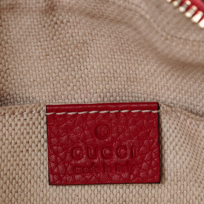 Gucci Pebbled Calfskin Small Soho Disco Bag Tabasco Red 6 of 7