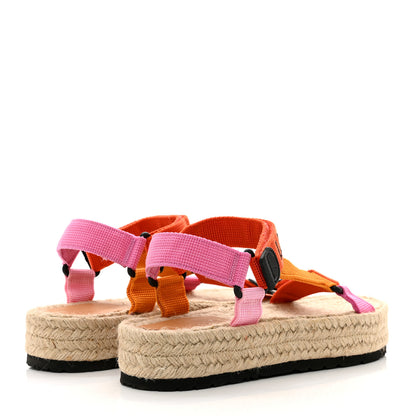 Loewe Raffia Paula's Ibiza Strappy Espadrille Sandals 38 Orange Multicolor 4 of 8
