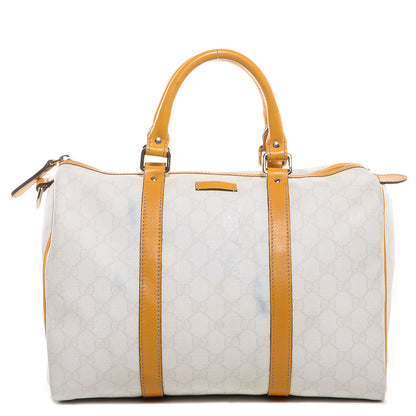 Gucci GG Supreme Monogram Medium Joy Boston White Yellow 1 of 9