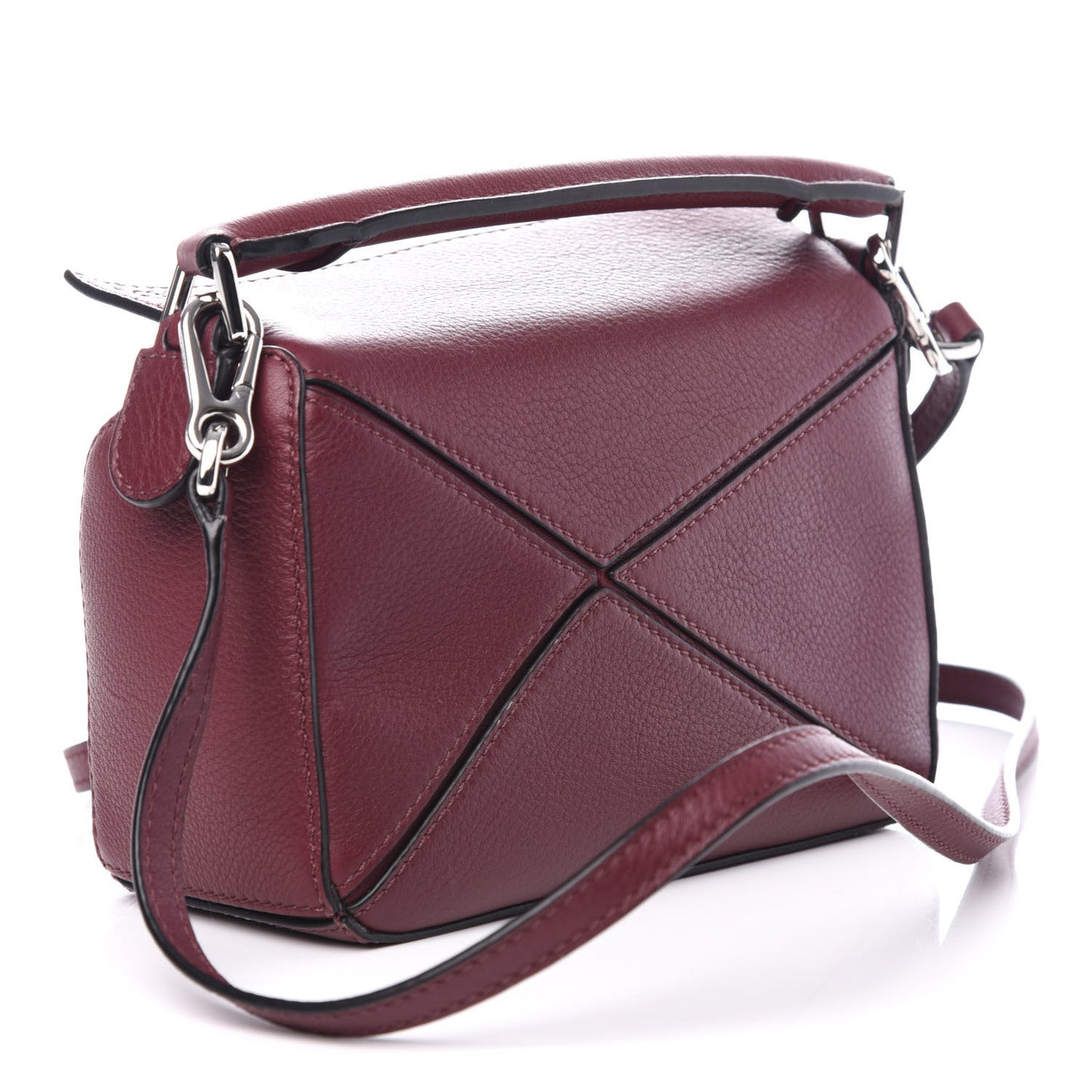 Calfskin Mini Puzzle Bag Wine