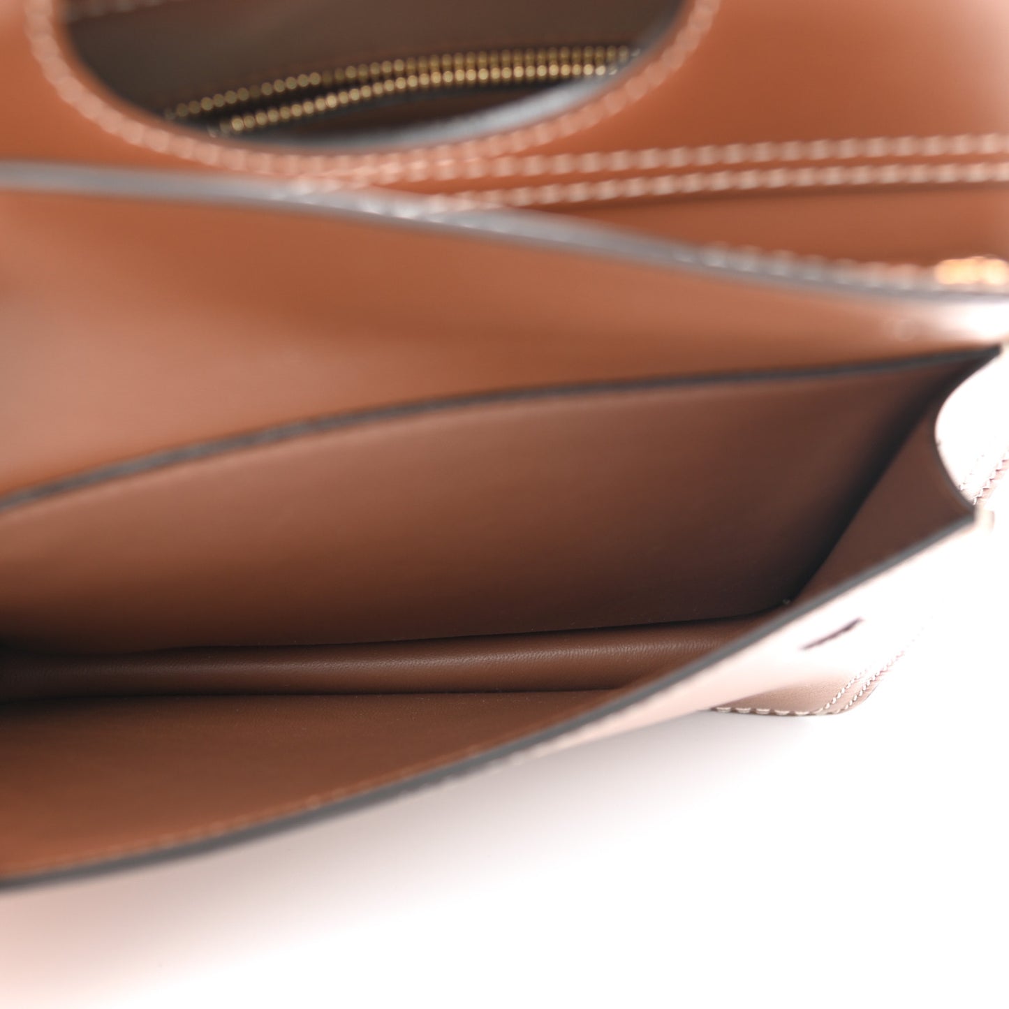 Smooth Calfskin Mini Pocket Bag Malt Brown