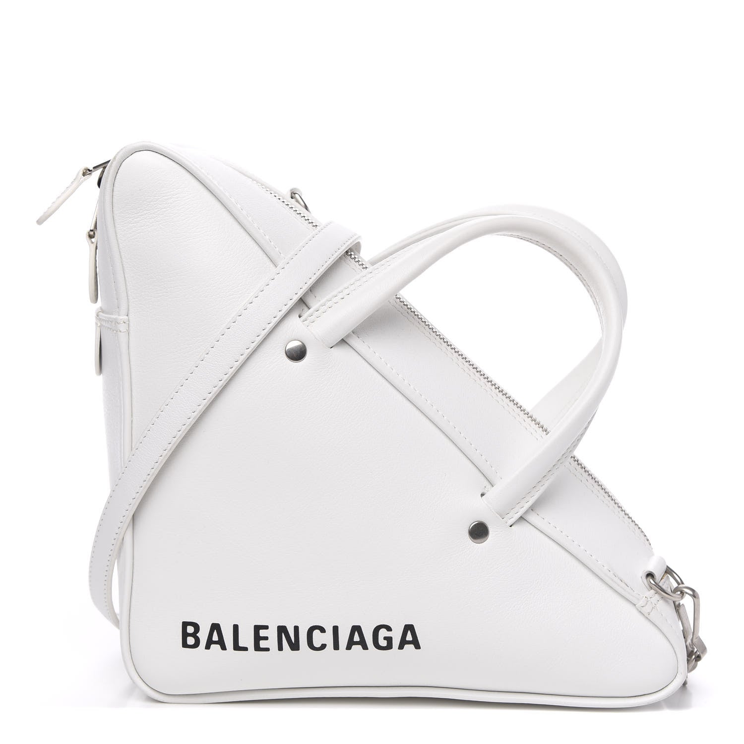 Balenciaga Calfskin S Triangle Duffle White 1 of 13