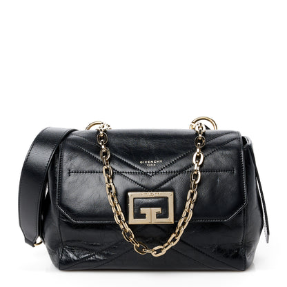 Givenchy Creased Patent Calfskin Small ID Flap Black 1 of 12