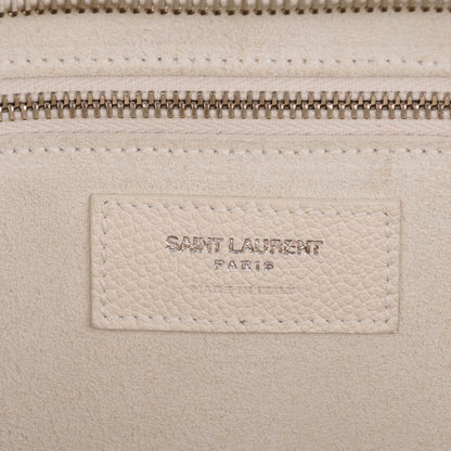 Saint Laurent Grained Calfskin Medium Cabas Rive Gauche Dove White 6 of 8
