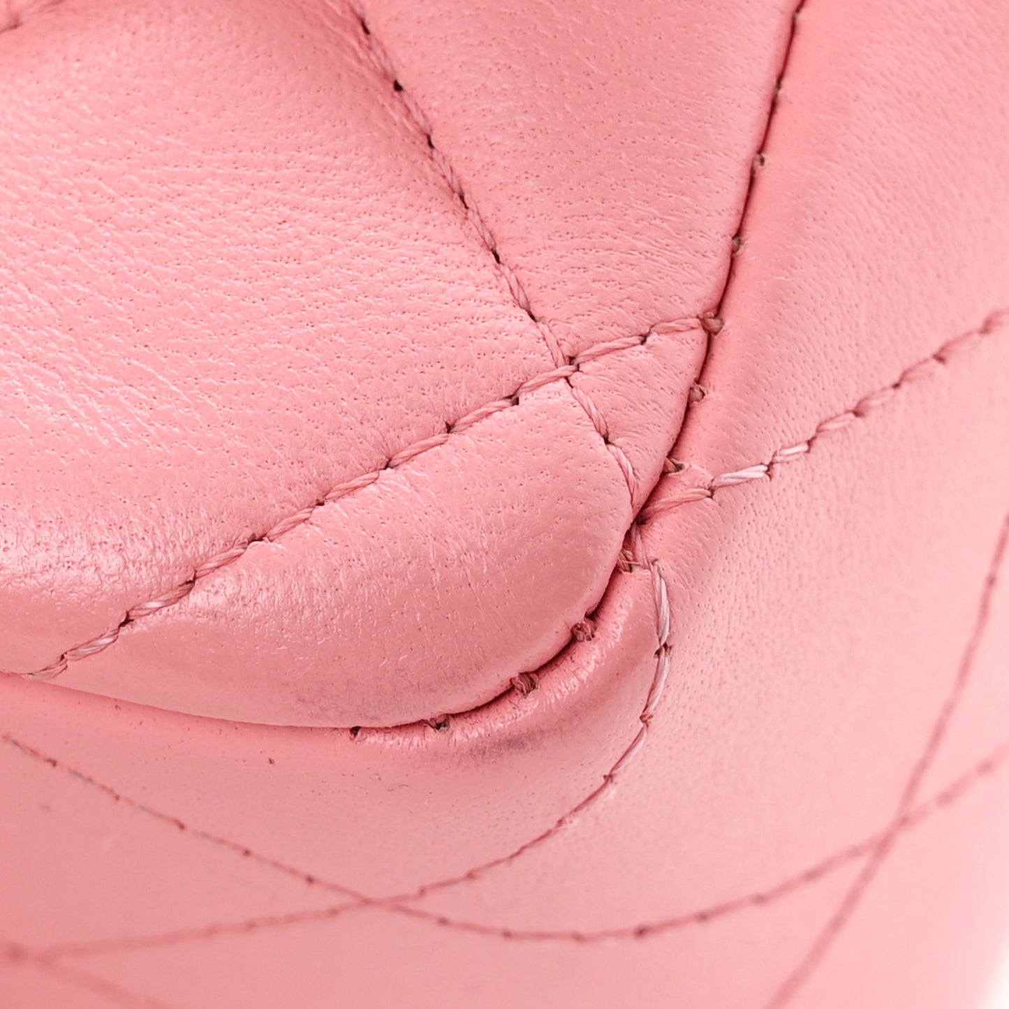 Lambskin Quilted Mini Rectangular Flap Pink