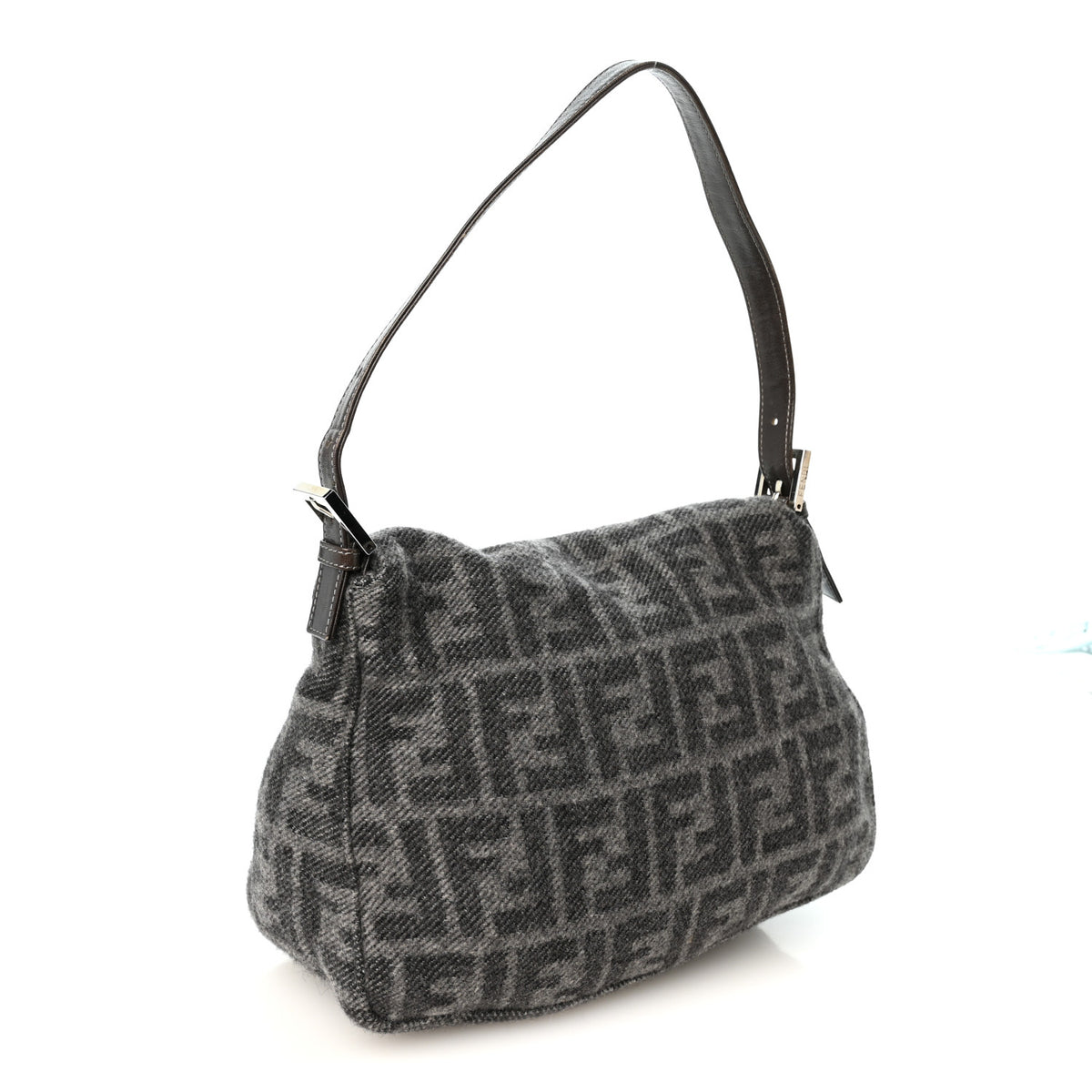 Fendi Wool Zucca Mama Baguette Grey 3 of 11