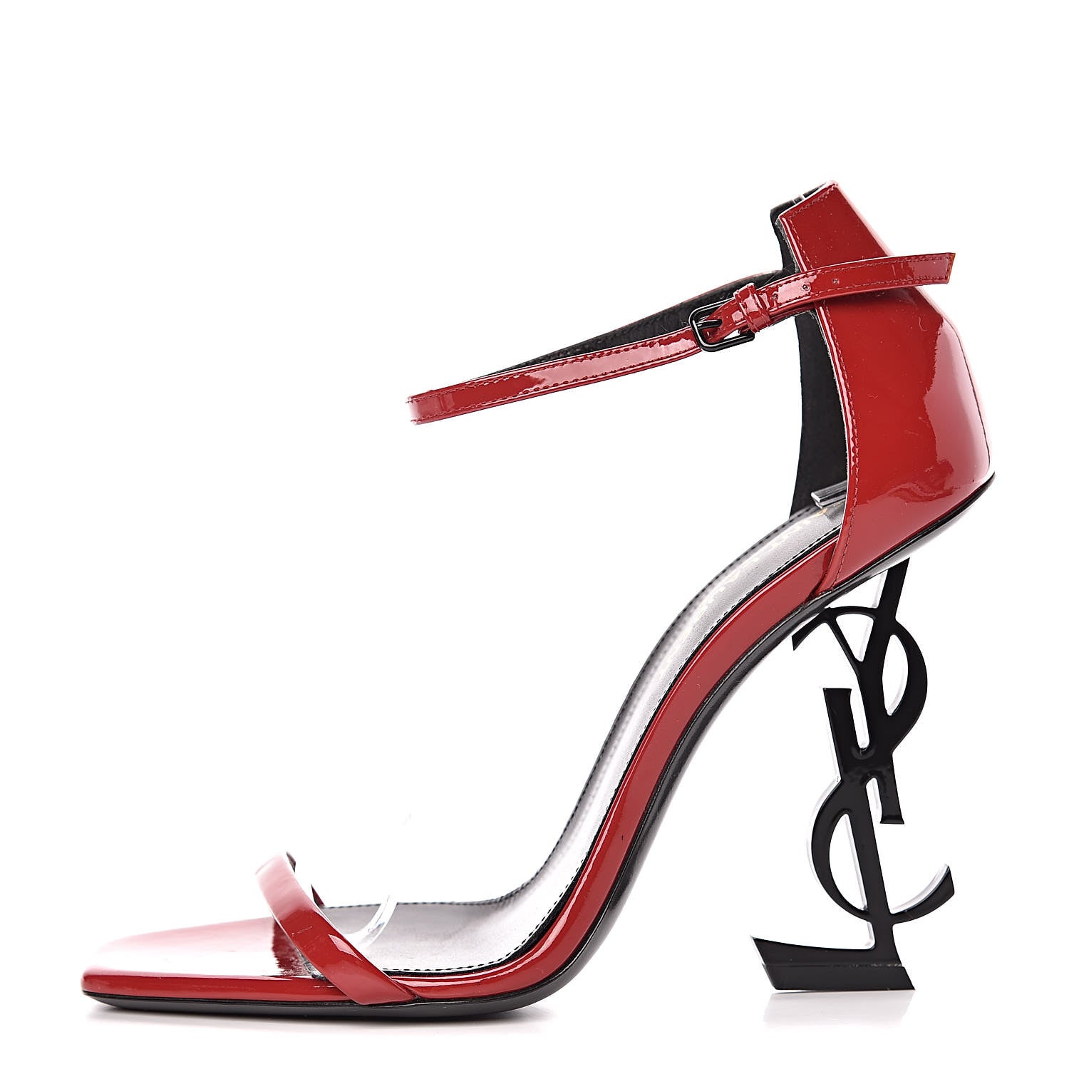 Saint Laurent Patent Opyum Sandals 36 Red 1 of 7