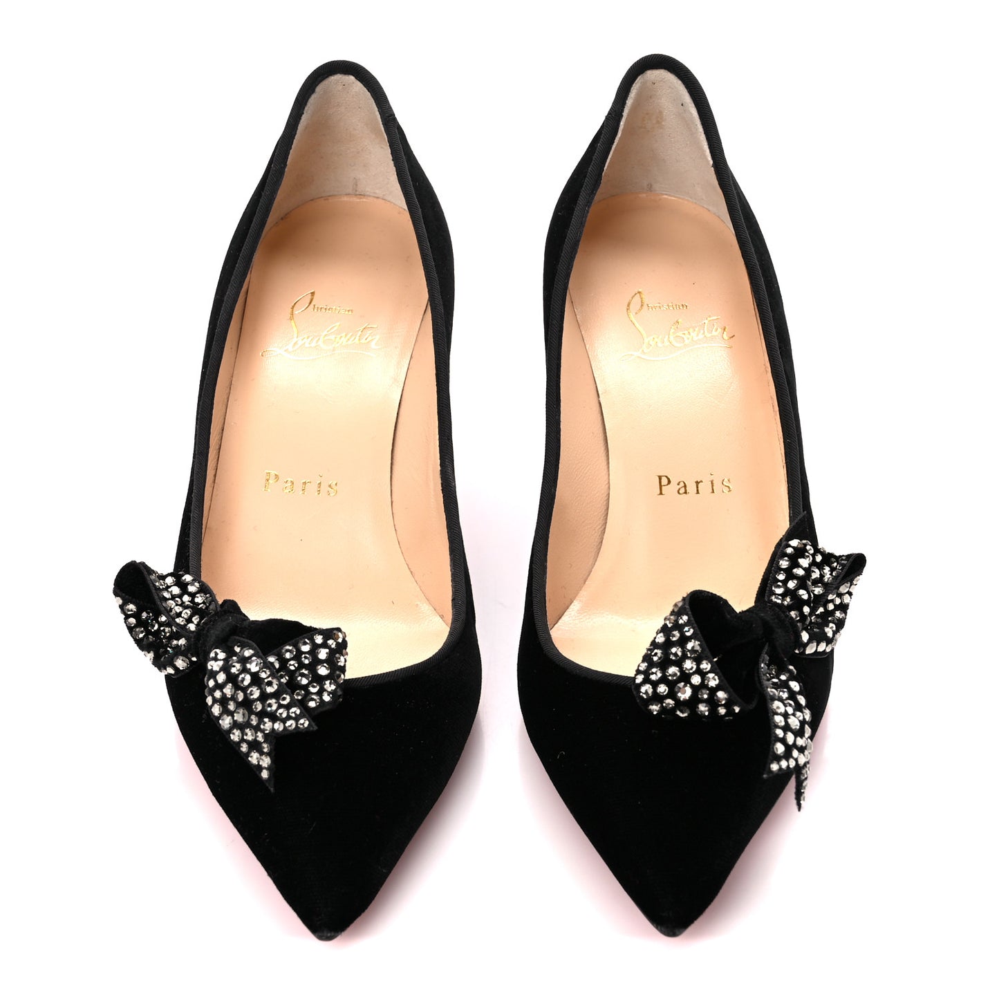 Velvet Madame Menule Bow 55 Pumps 35 Black