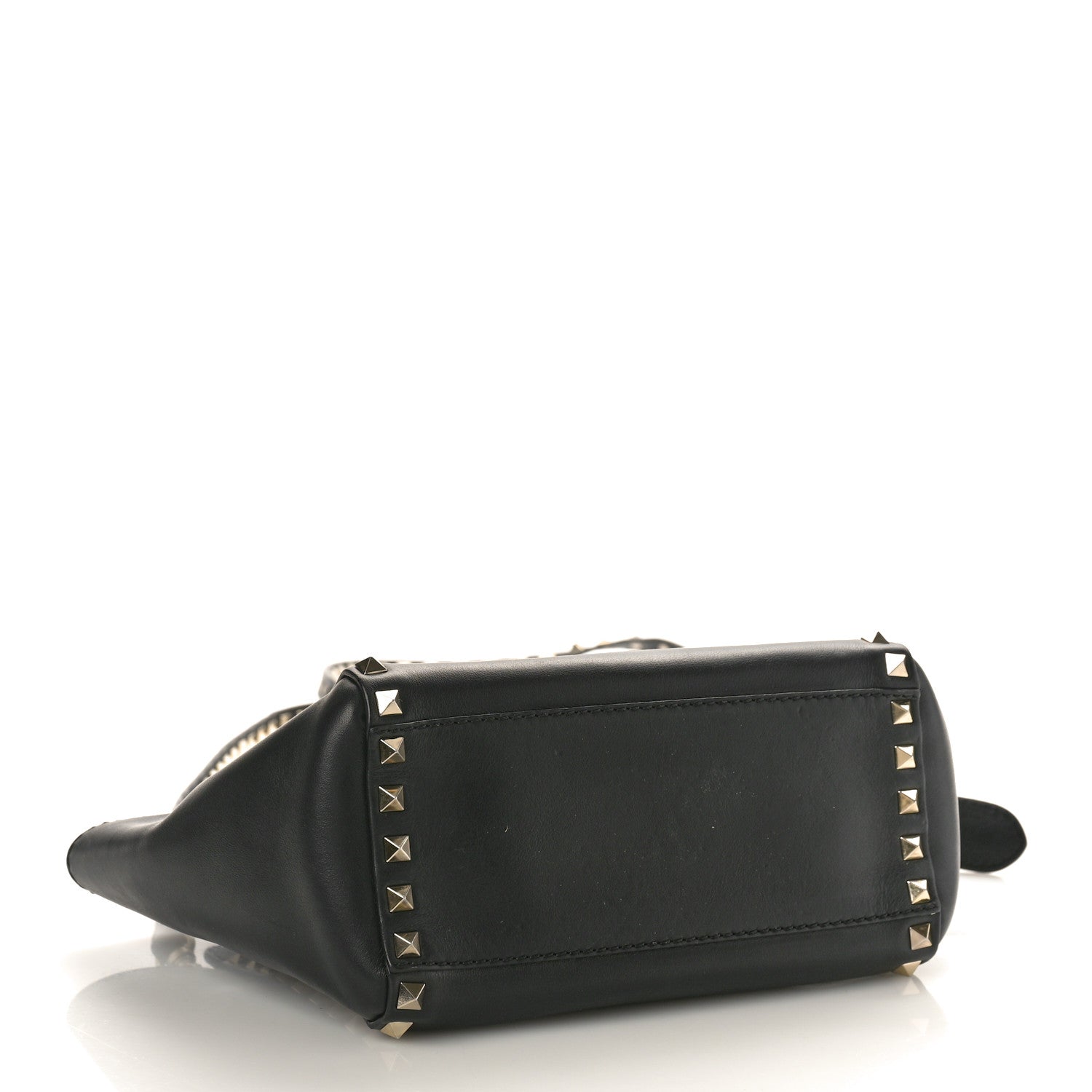 Valentino Garavani Vitello Mini Rockstud Double Handle Tote Black 4 of 10