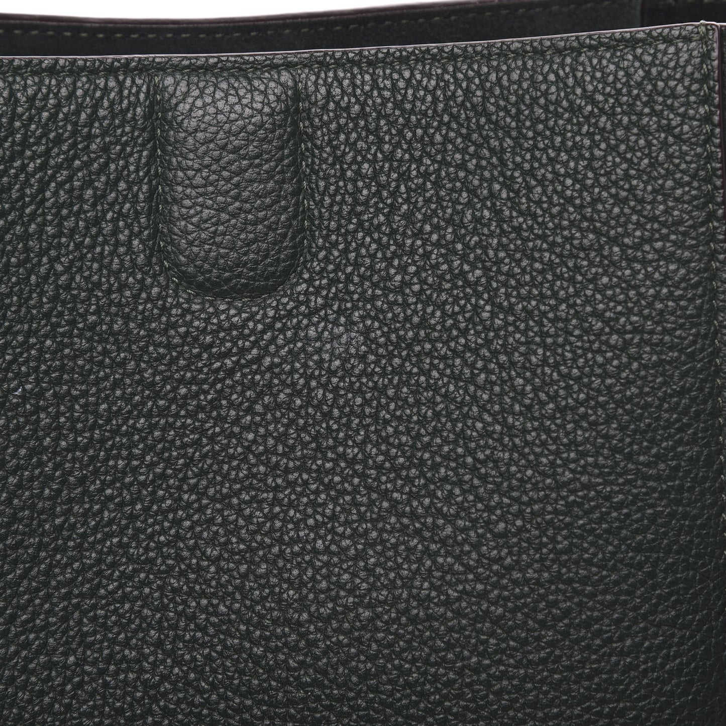 Soft Grained Calfskin Small Sangle Bucket Bag Dark Green